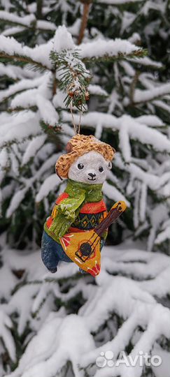 Елочные игрушки из ваты