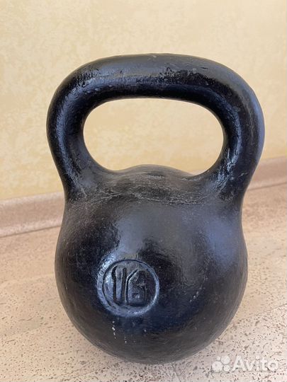 Гиря чугунная 16 кг советская
