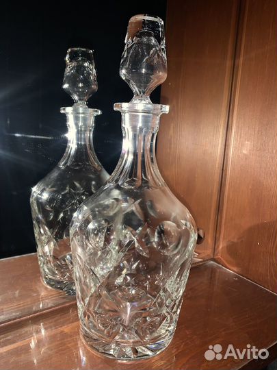 Графин/штоф хрустальный СССР +рюмки