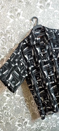 Рубашка мужская 48-50 с коротким рукавом черная