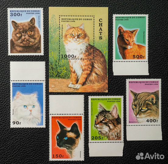 Марки не гашеные фауна 10