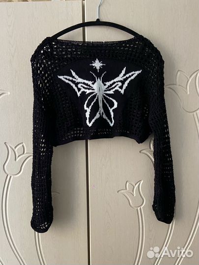 Кофта в сетку y2k