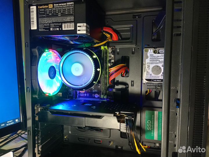 Игровой пк Intel 6core-12/RX 470 4GB/12 gb/ssd 128