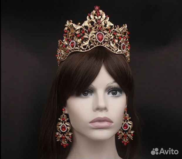 Украшения корона серьги