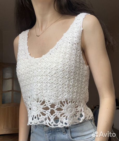 Вязаная майка