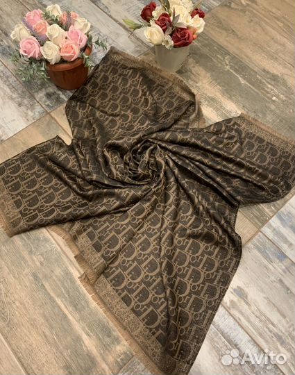 Кашемировый платок шаль Dior разные оттенки