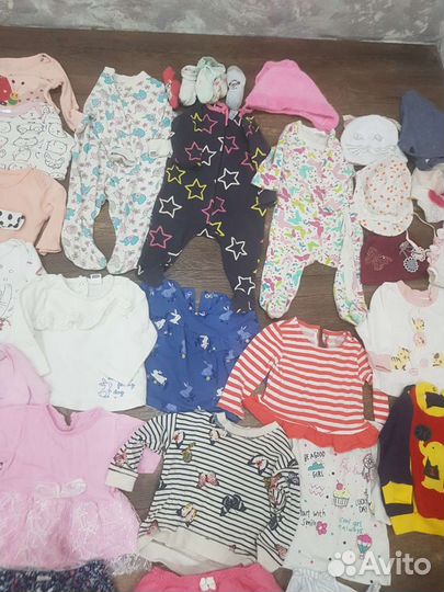 Вещи пакетом на девочку фирменные 68 р