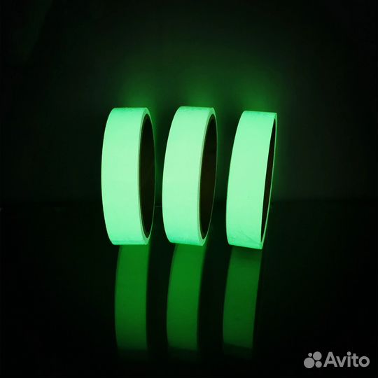 Лента скотч светящаяся в темноте люминесцентная