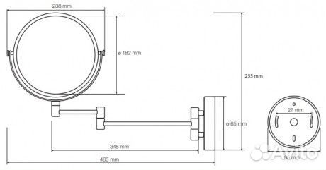 Косметическое зеркало x 5 Bemeta 112201518