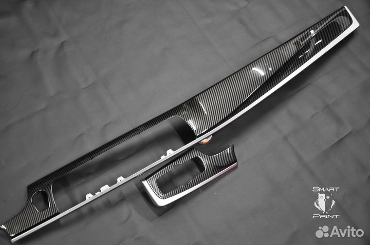 Планки салона аквапринт под карбон BMW F10