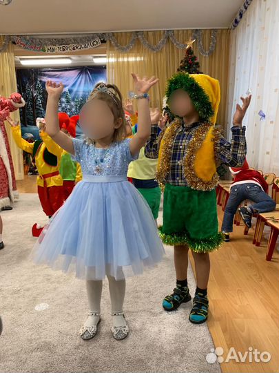 Платье эльзы, платье праздничное 104