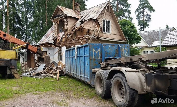 Демонтаж домов снос дачи за 1 день