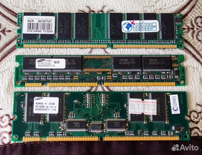 Оперативная память DDR/SDR sdram 256 - 64MB