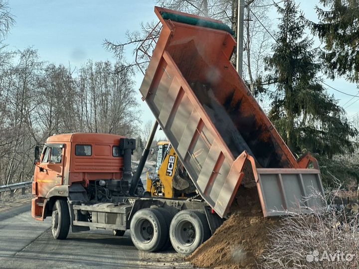 Песок карьерный.Набок выгрузка 5м3.Назад 10-20м3