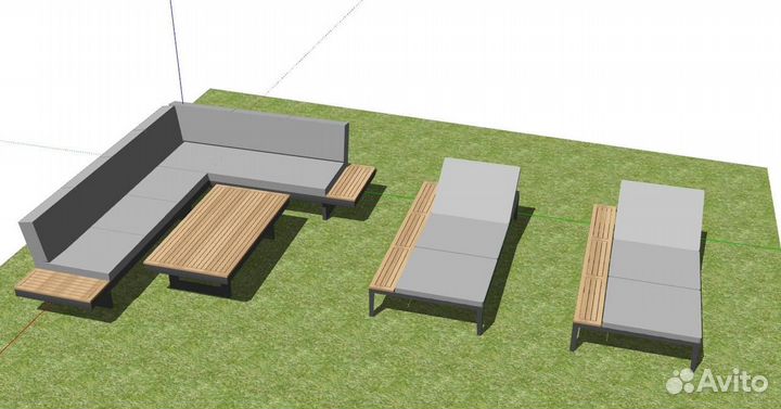 Шезлонг, мебель для террасы (Садовая мебель)