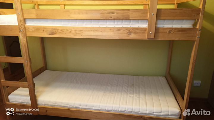 Двухъярусная кровать бу с матрасами