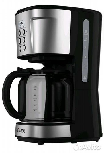 Кофеварка капельная новая LEX