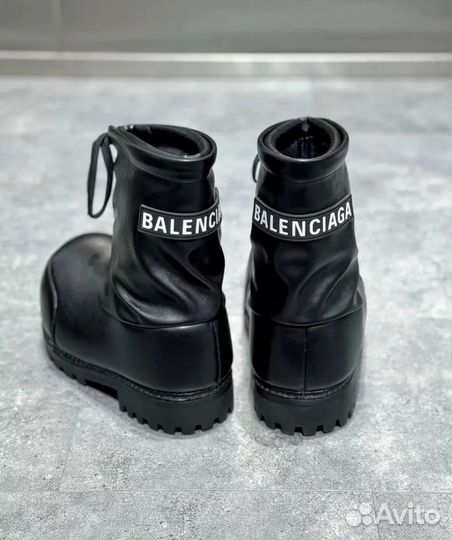 Ботинки Balenciaga Alaska In Black Shiny Supper