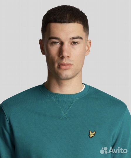 Свитшот Lyle & Scott новый XL бирюзово зеленый