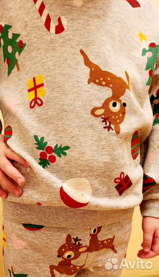 Новогодняя пижама домашний костюм HM 104 - 134