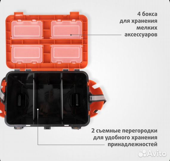 Ящик зимний FishBox (19л) оранжевый Helios