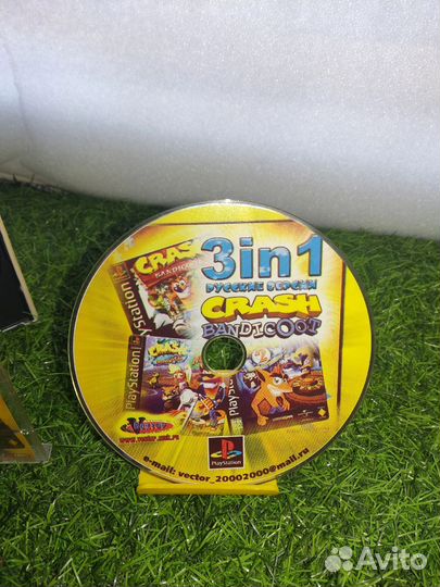 Диск Ps1 Crash Bandicoot 3 в 1