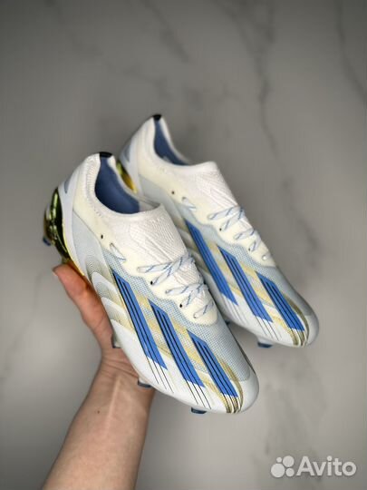 Бутсы Adidas X Crazyfast Messi.1 FG белый, синий