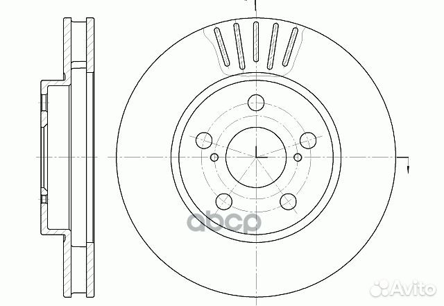 Диск тормозной вентилируемый G-brake GR-02801