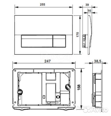 Клавиша для инсталляции Roca Active В01 белая 890