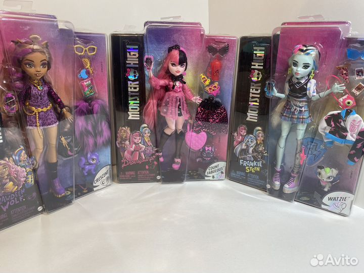 Куклы Монстер Хай Френки / Дракулаура / Кловдин