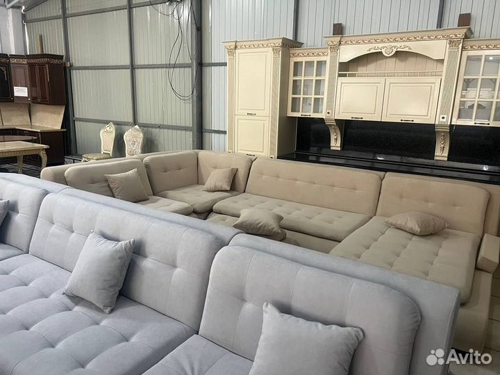 Большой п - образный диван Сафари