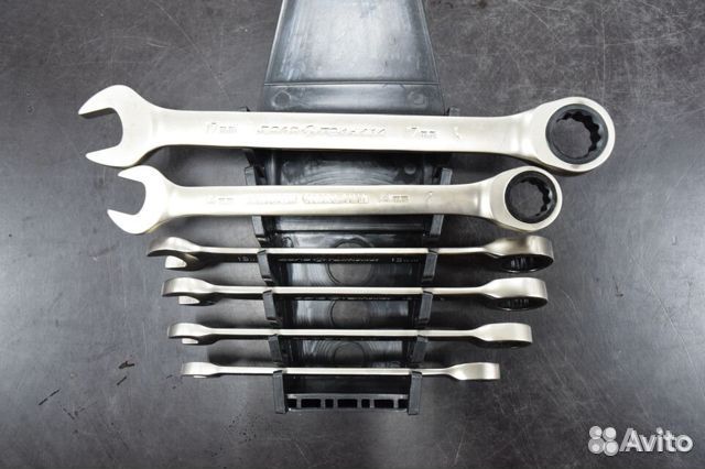 Набор ключей комбинированных трещоточных 6 шт