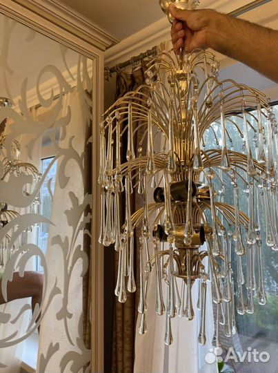 Люстра хрустальная винтажная