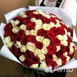 101 роза Цветы Букет