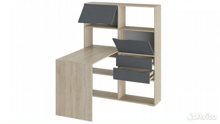 Стол письменный тип 7 Дуб Сонома, Графит