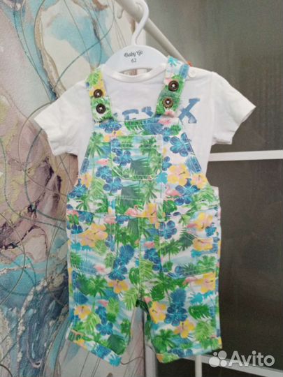 Летний фирменный гардероб для девочки 3-6 месяцев