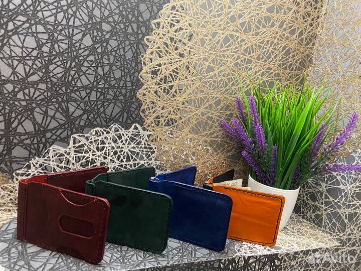 Зажимы для денег из натуральной кожи.Ручная работа