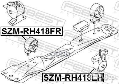 Подушка двигателя перед прав/лев szmrh418FR