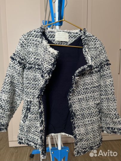 Твидовый жакет zara детский