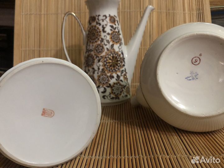 Фарфор СССР чайник кофейник сахарница