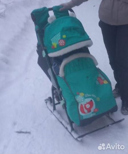 Детские санки коляска бу