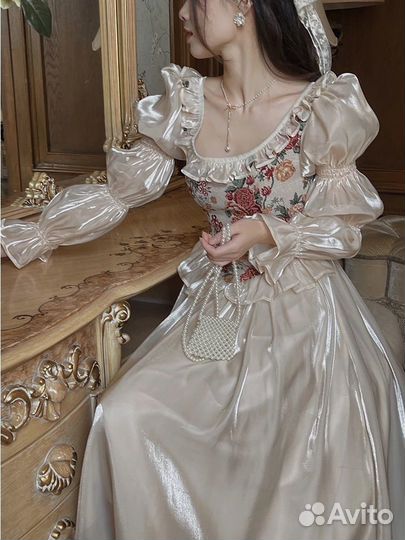Платье винтажное гобелен