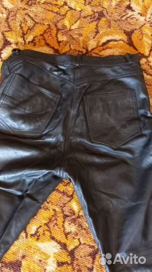 Кожаные брюки женские 46 размер