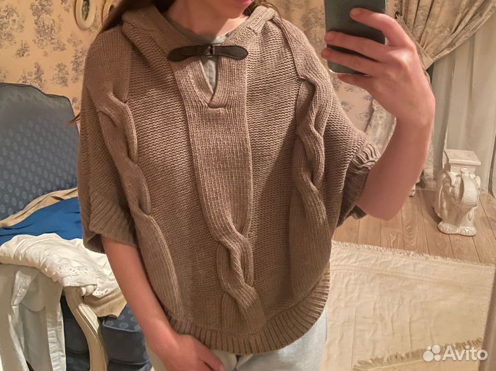 Свитер пончо Massimo Dutti