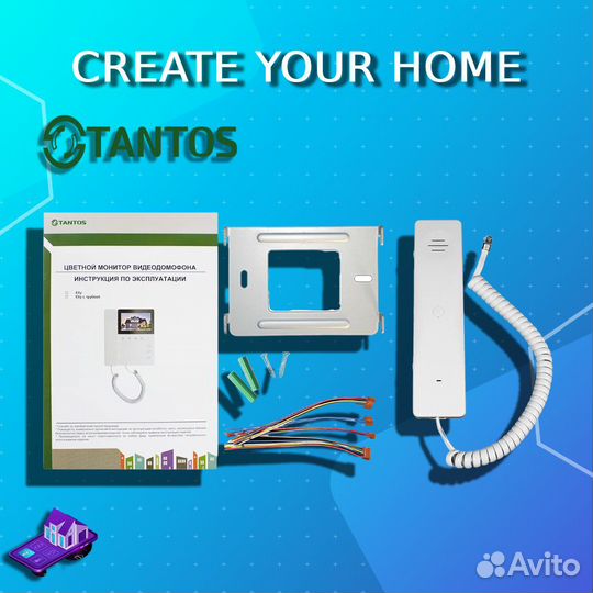 Монитор для видеодомофона Tantos Elly-S с трубкой