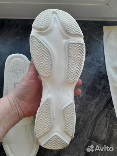 Шлепанцы сабо босоножки белые летние 39 размер