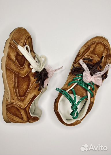 Кроссовки замшевые в стиле miu miu