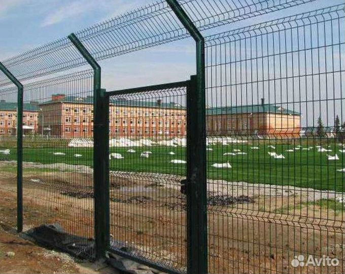 Забор из 3D сетки,ворота под ключ