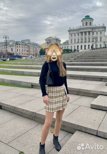 Шорты твидовые zara xs