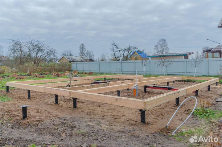 Свайный Фундамент венцы отмостка